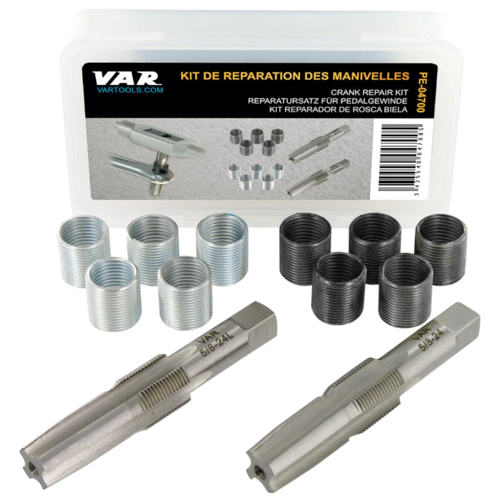 Kit De Réparation Filetage Manivelle De Pédale 5/8"x24 Tpi PE-04700 VAR 3 Kit De Réparation Filetage Manivelle De Pédale 5/8"x24 Tpi PE-04700 VAR