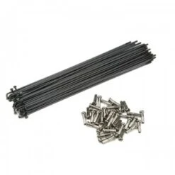 Pack De 40 Rayons CINEMA ZX Spokes Acier / 188mm Noir (BMX 20")